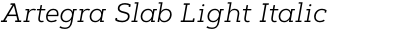 Artegra Slab Light Italic